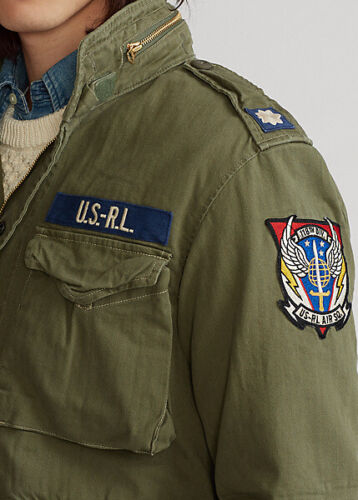 Polo Ralph Lauren Męskie Big & Tall M 65 Military Patch Combat Field Jacket Oliwkowa - Zdjęcie 1 z 11