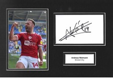 Espositore fotografico 12x8 firmato Andi Weimann Bristol City autografo memorabilia certificato di autenticità