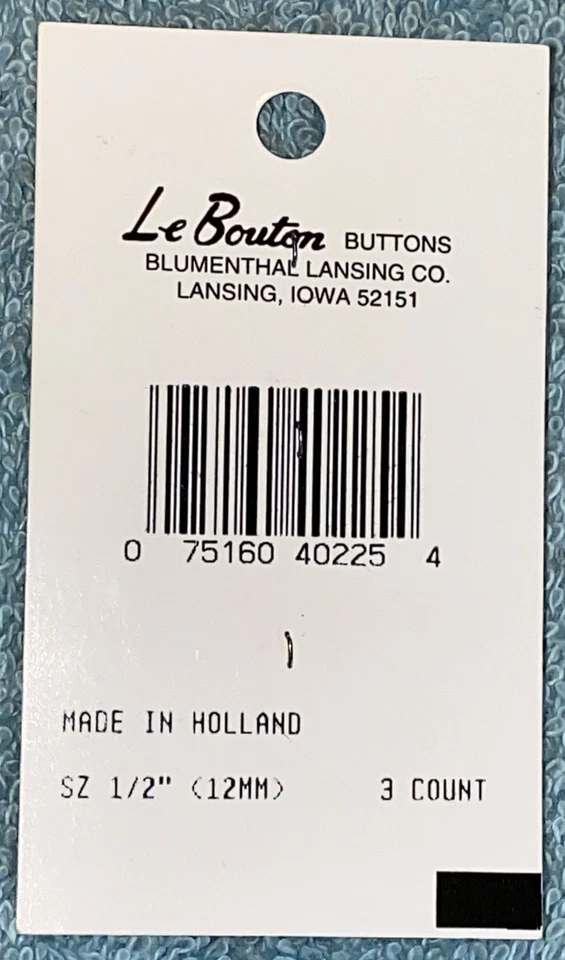 Le Bouton Buttons 1/2” 12mm Red #225 NOS - Image 3 of 3