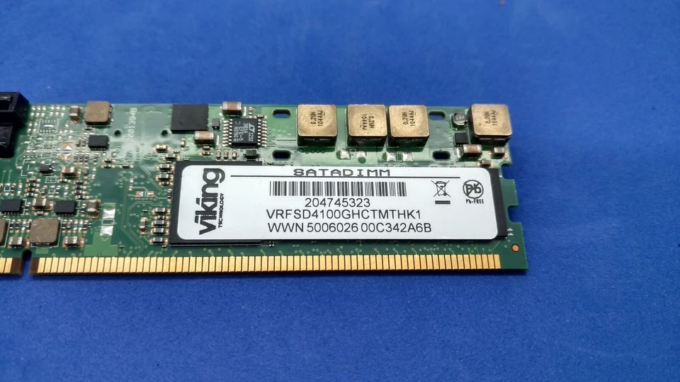 VIKING TECHNOLOGY SATADIMM 100GB 240P SSD Storage Controller VRFSD4100GHCTMTHK1 - Image 2 of 4