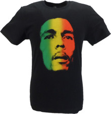 Image of Mens Official Licensed Bob Marley Rasta Face T Shirt