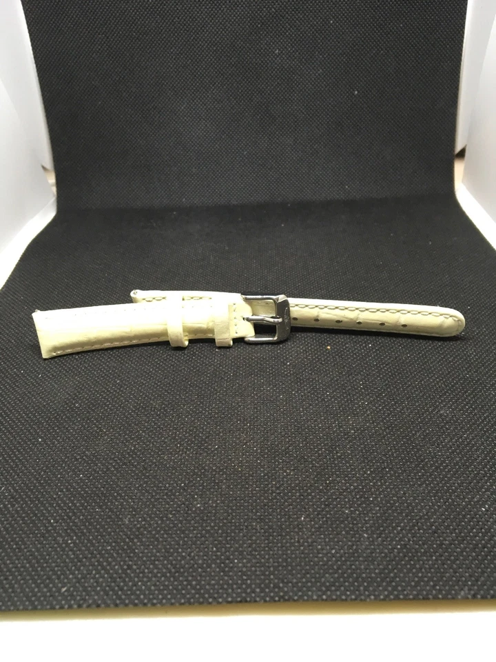 Correa de reloj pulsera de cuero blanca Invicta 17 mm I504 Foto 3 de 4