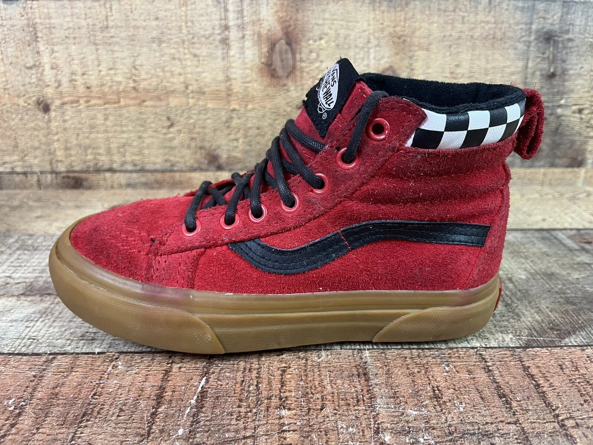 Kids red high top deals vans