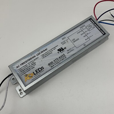 AC Electronics AC-100CD700UVH Constant Current LED Driver 100W 86-143VDC 700mA
