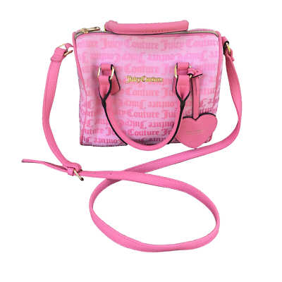 Juicy Couture Pink Monogram Speedy Handbag Double Satchel