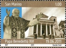 2011 San Marino Visita Papa Benedetto XVI a San Marino MNH