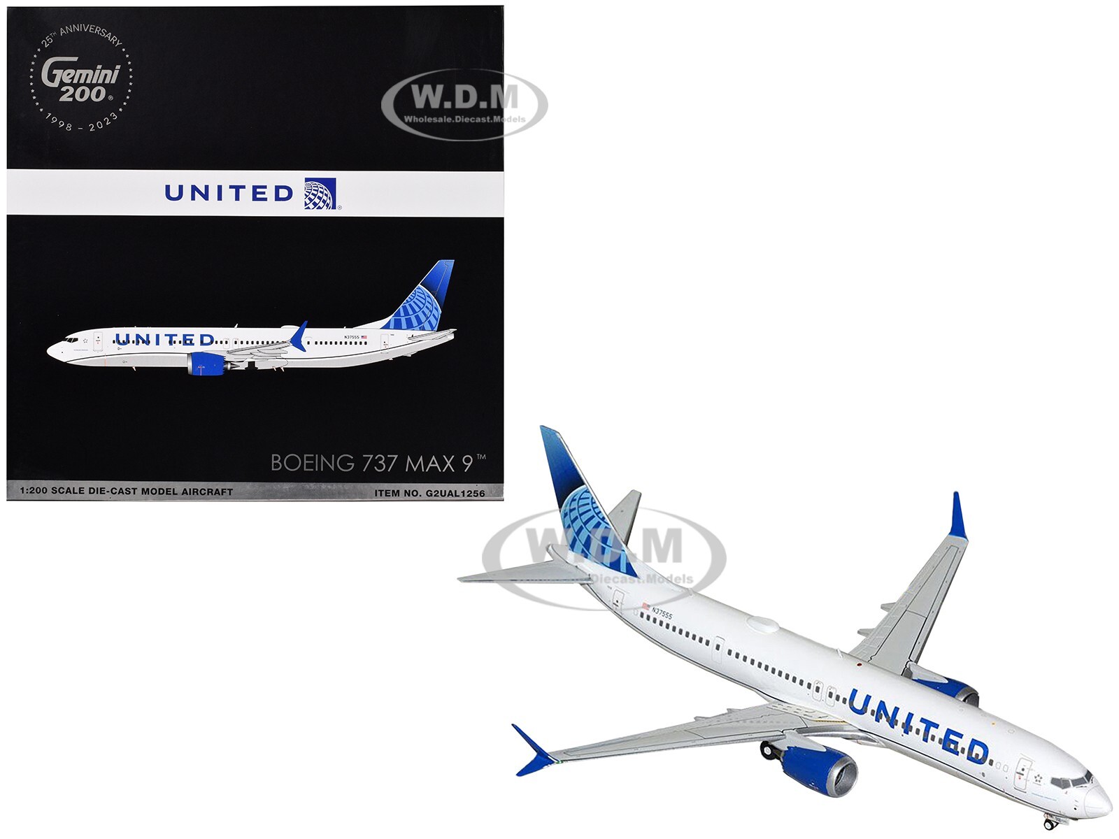САМОЛЕТ BOEING 737 MAX 9 UNITED AIRLINES МОДЕЛИ 1200 ОТ GEMINIJETS G2UAL1256 18490₽