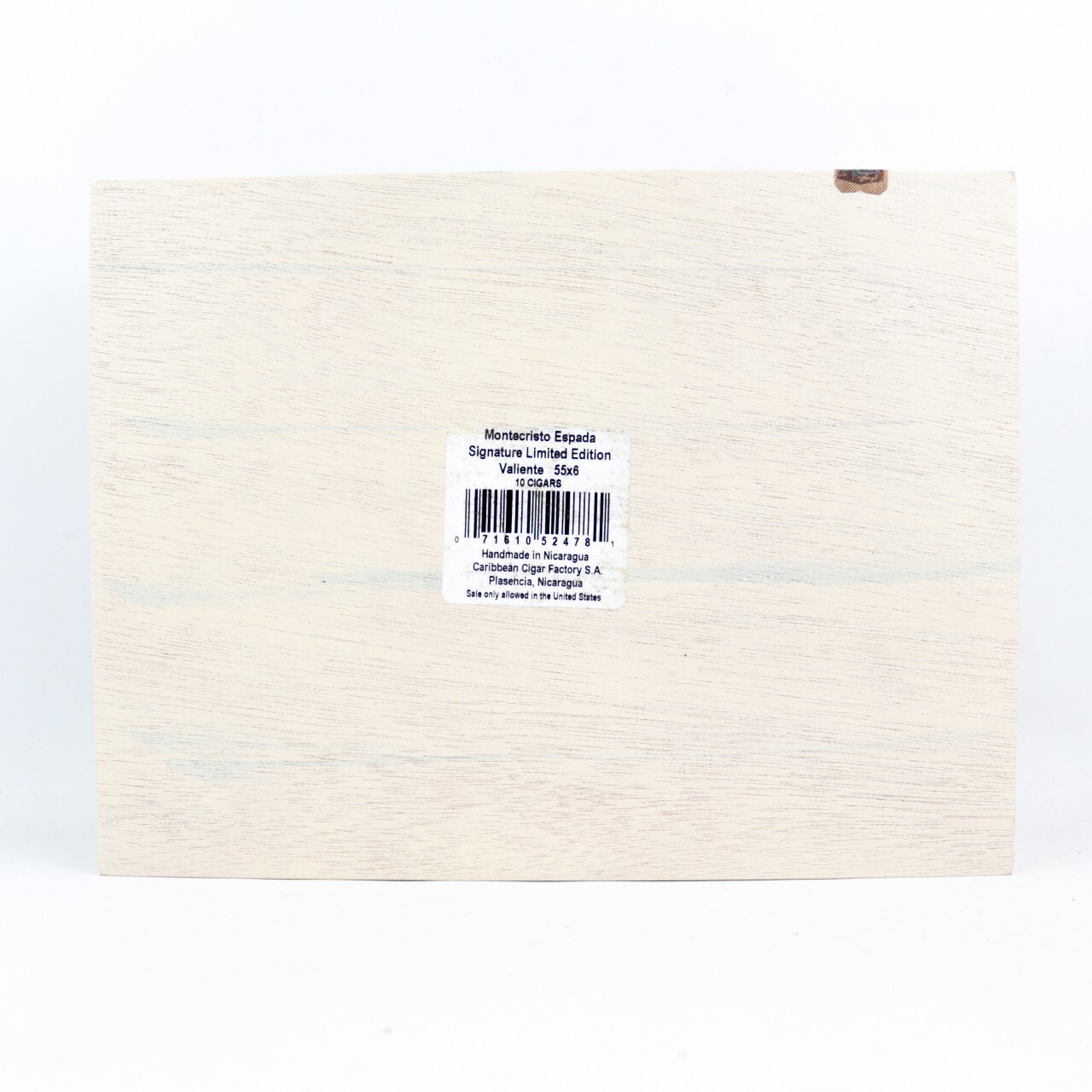 Montecristo Espada Valiente 55 x 6 Empty Wood Cigar Box 10.25" x 7.75" x 2"