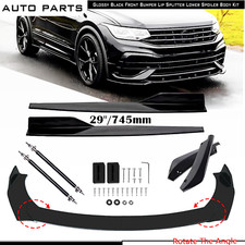 Front Bumper Lip Spoiler Rear Side Skirt Splitter For Vw Tiguan Touareg