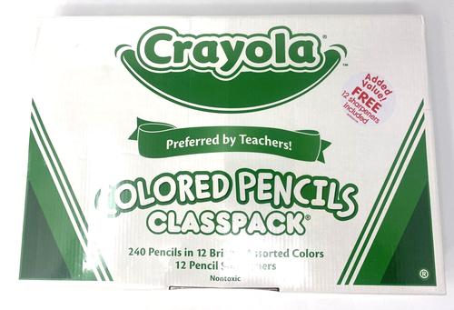 Crayola Matite Colorate Classpack 240 ct con 12 temperamatite nuove scatola sigillata - Foto 8 di 10
