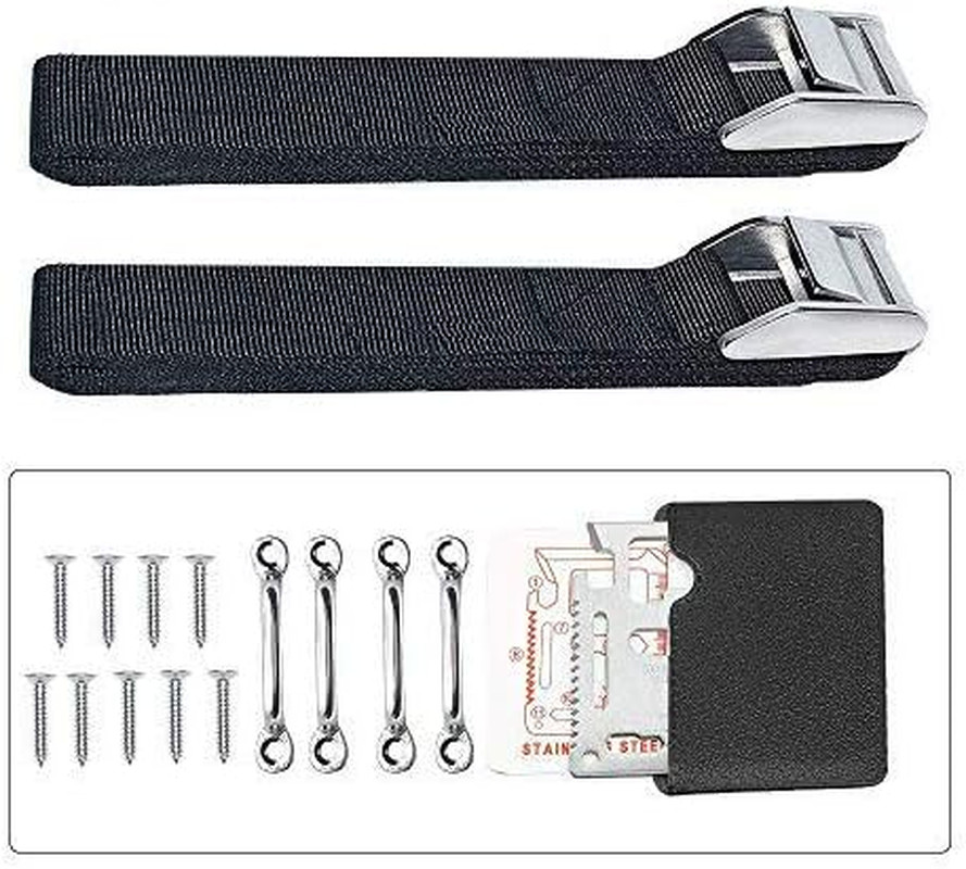 Cooler Tie Down Kit with SS 316 Cam Buckle Lashing Straps for Yeti RTIC and O...