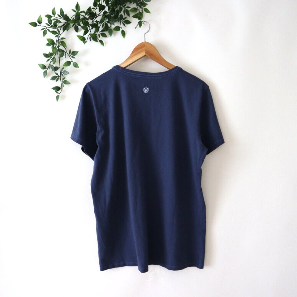 Life Is Good Vintage Women's Blue Wine Short Sleeve Crew Neck Shirt