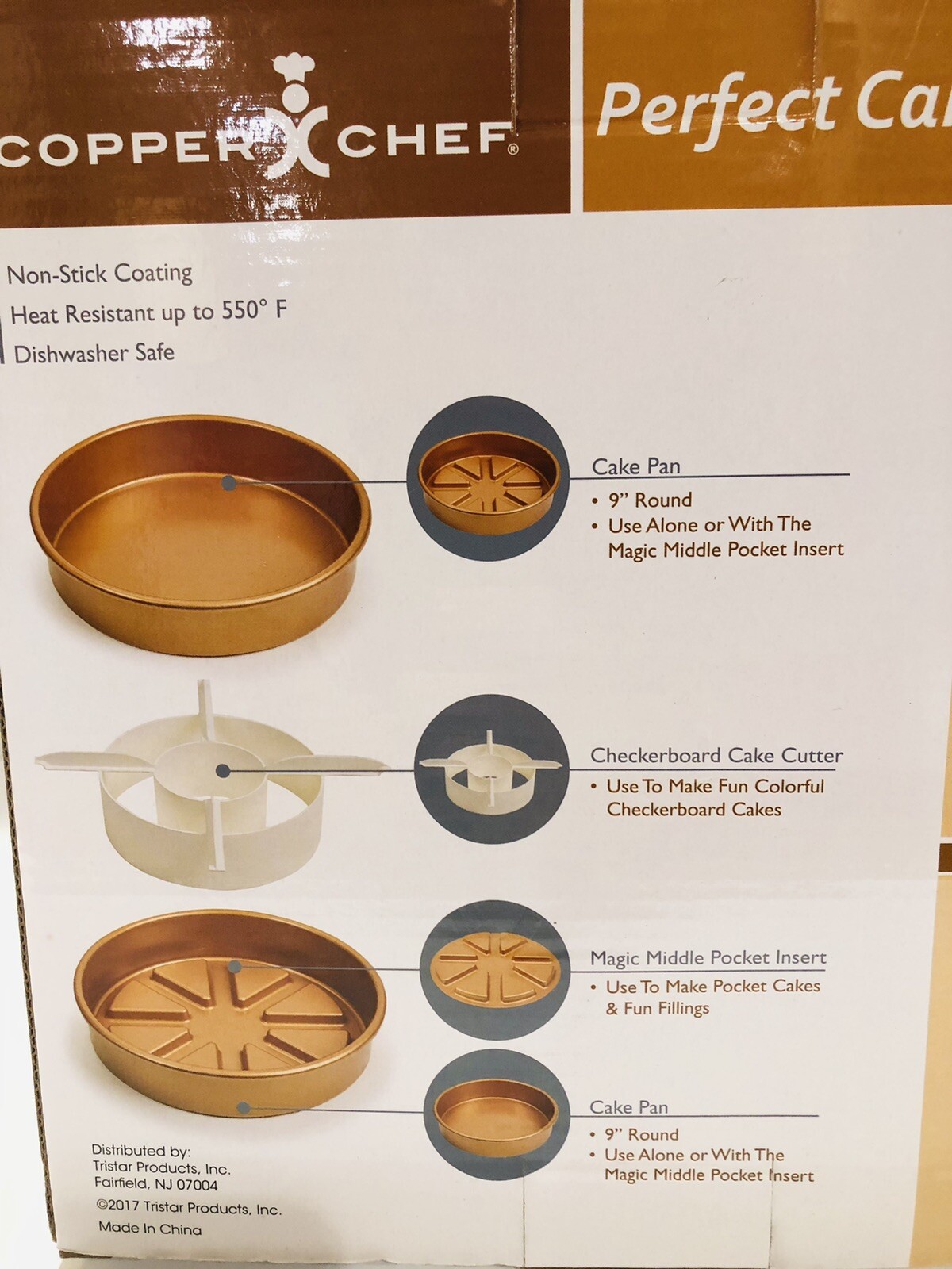 Copper Chef Perfect Cake Baking Pan AS SEEN ON TV Checkerboard Magic