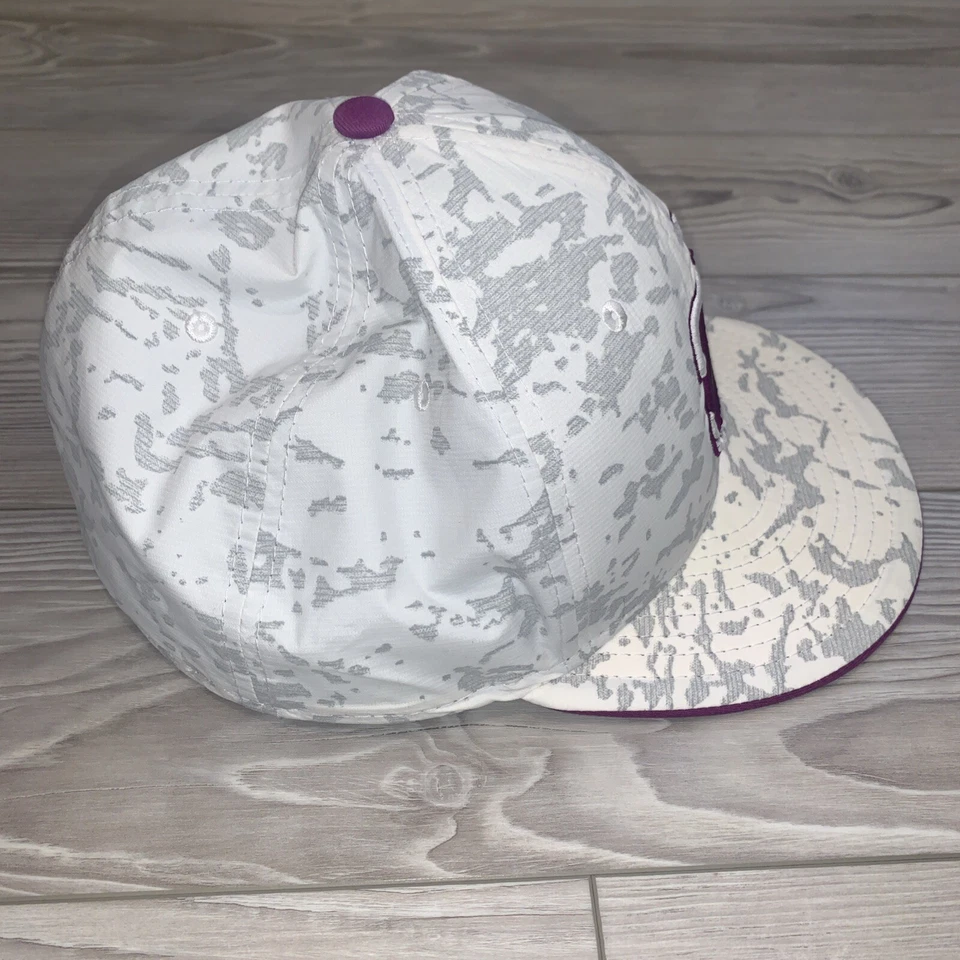 Miami Heat New Era Fitted White Camo/Purple Hardwood Classics Hat (Size: 7 3/8) - Image 4 of 4