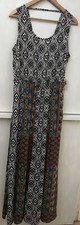 Forever 21 Contemporary Maxi Dress Cream Black Multi Sleeveless Size M NWT