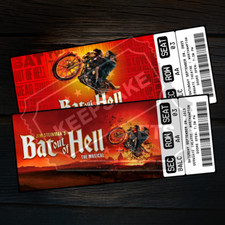 Bat Out Of Hell Musical Theatre Ticket | Personalized Gift Reveal | Keepsake