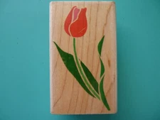 Single Stemmed Tulip RUBBER STAMPEDE Rubber Stamp