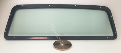 Rear Manual Slider Window Glass With Seal For 97-03 Ford F150 & 97-99 F250LD