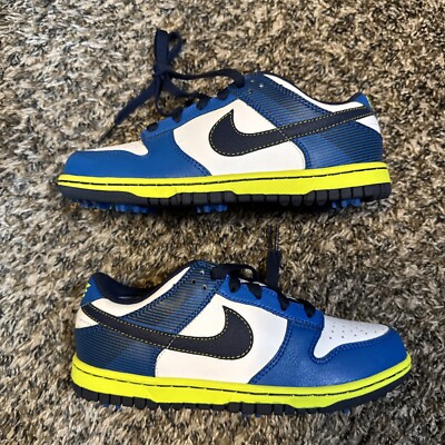 Nike Dunk Low Ng Boy s Soft Spike Golf Cleat Shoes 484715-103 Sz 2Y
