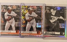 2019 Topps Chrome Cedric Mullins Negative Refractor Base & Refractor RC Lot (3)