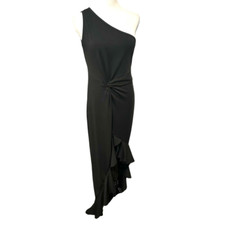 New! Black One Shoulder Dress Sz 2XL