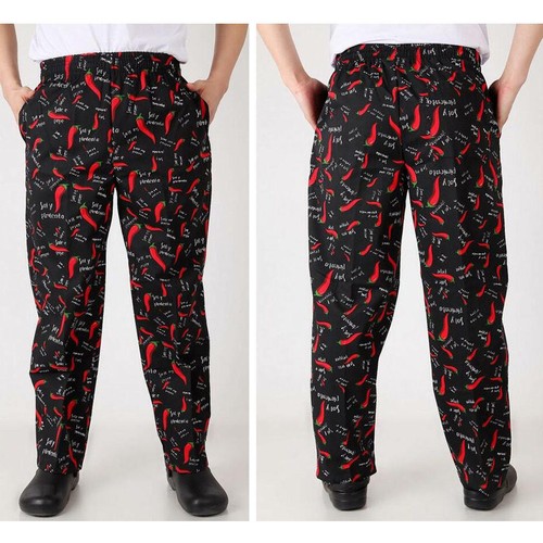 Men Baggy Funny Chef Pants Kitchen Work 