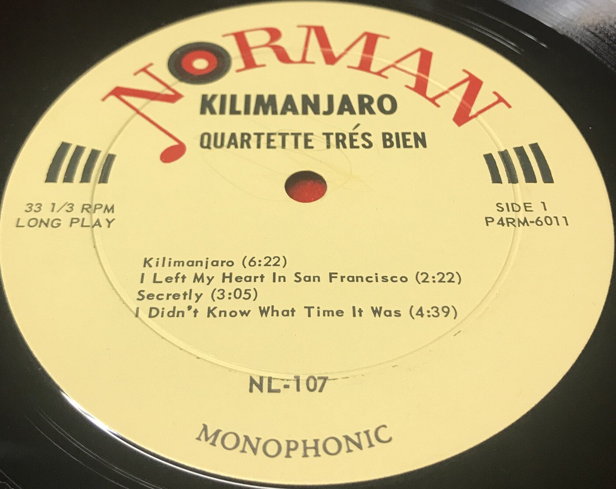 QUARTETTE TRES BIEN: Kilimanjaro US Norman '63 Orig Cool Jazz LP