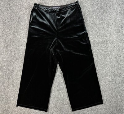 Abercrombie Fitch Womens Pants Black 30X22 High Rise Wide Leg