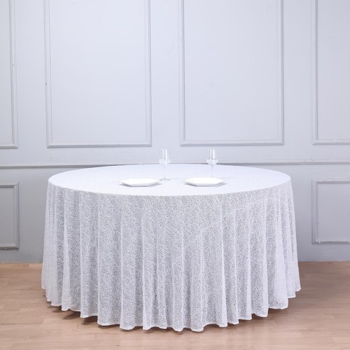 Lot De 12 Nappes Rondes En Jute - 120 Pouces - Pour Mariage Fête Décoration - Naturel