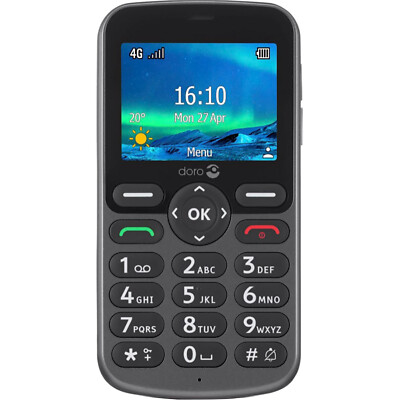 BNIB Doro 5860 4G/LTE Graphite 128MB ROM Single-SIM Factory Unlocked GSM