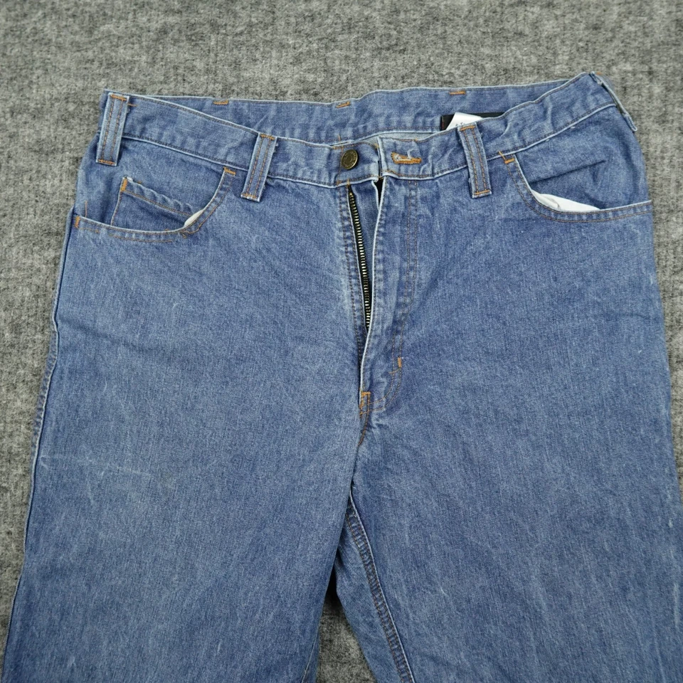 Workrite FR Jeans Mens 35X31 Blue Denim Construction Workwear Flame Retardant - Image 4 of 4