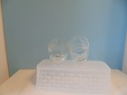 Vintage Set Of 2 1989 Christmas Candle Champagne Glasses — photo 6