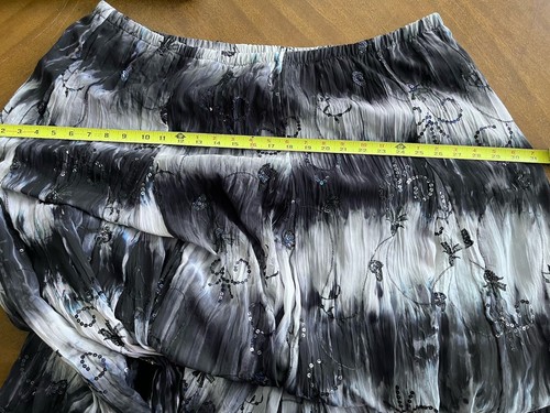 Peter Nygard Ombre Grey Bead Maxi Skirt Long Tier Boho Ankle Length Plus Size 1X - Picture 14 of 15