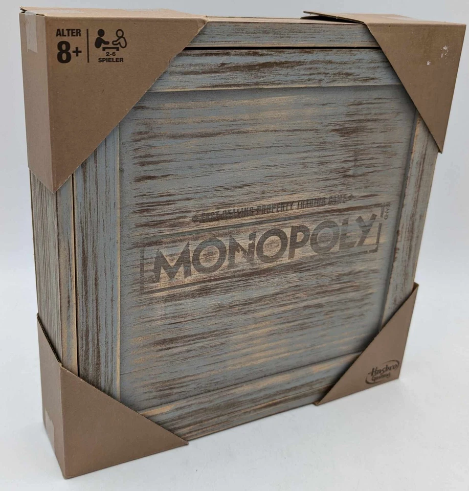 Hasbro Monopoly Holz Sonderedition Brettspiel Sammleredition Retro Sammler NEU - Bild 2 von 4