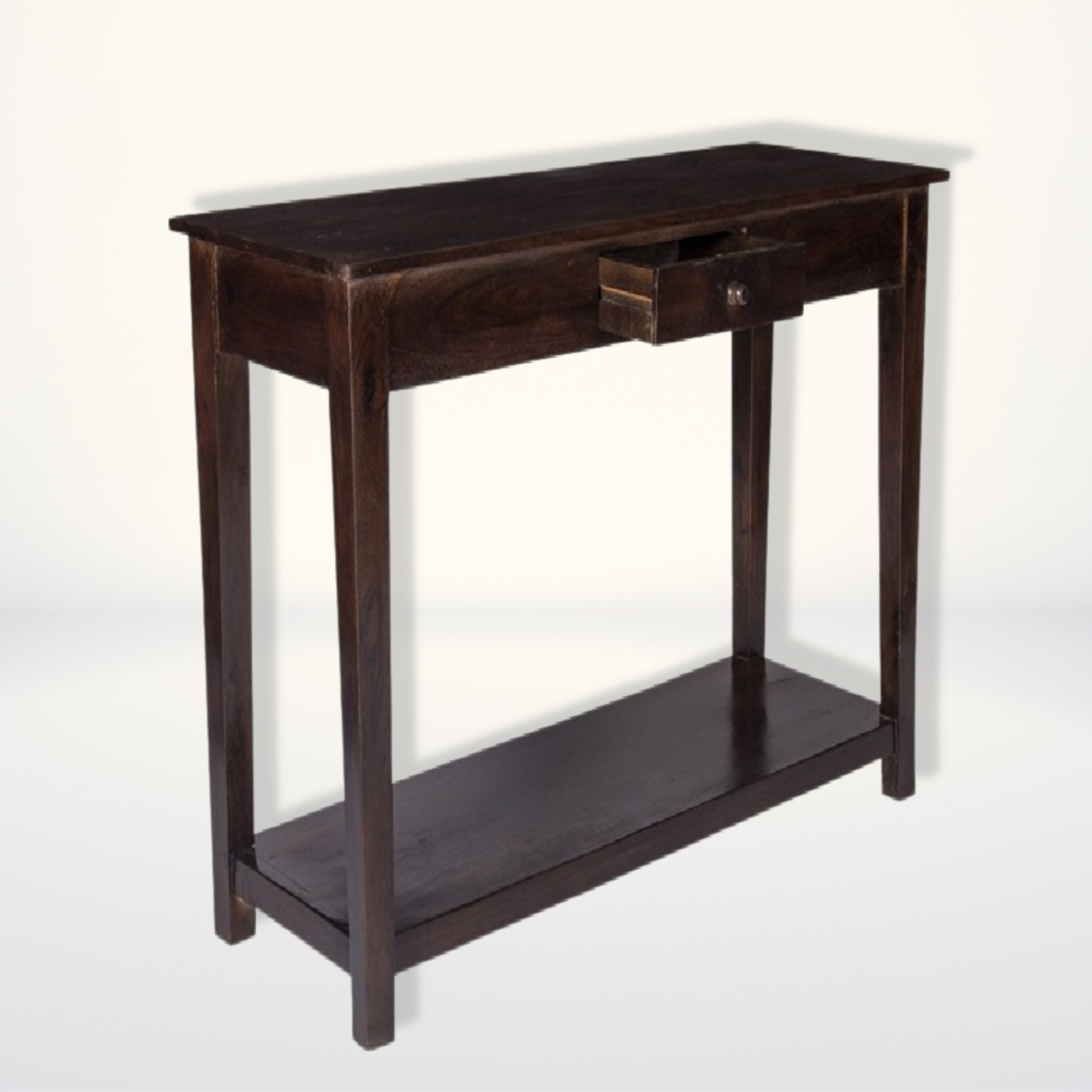 Handcrafted Slim High Console Table with Drawers and Shelf | eBay UK