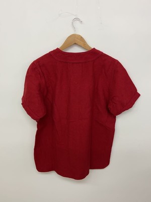 visvim / 15SS/DUGOUT SHIRT S/S (WOOL/LINEN)/4/シルク/RED/0115105011029// visvim 15SS/DUGOUT SHIRT S/S (WOOL/LINEN)/4/Silk/RED/0115105011029