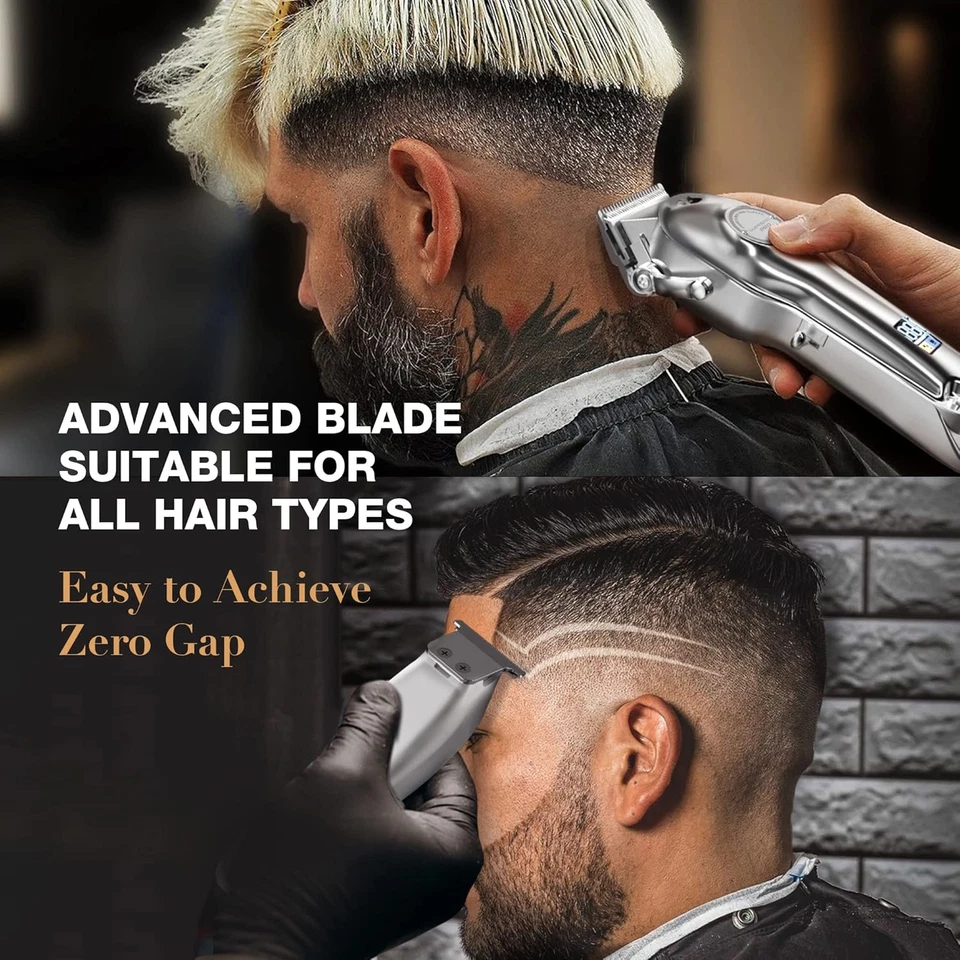 Tagliacapelli Uomo Professionale, Elettrico Taglio Capelli Taglierina Macchinett - Immagine 2 di 4