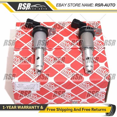 2Pcs FEBI VVT Vanos Solenoid for BMW N52 N54 E60 E61 E70 E90 11367585425