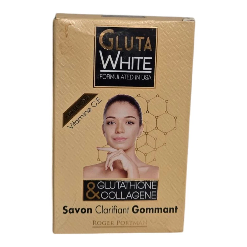 2 paquetes de jabón clarificante y exfoliante de glutatión y colágeno blanco gluta 190 g Foto 2 de 4