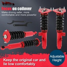 Red Coilovers Struts Shocks Suspension Kits Adj Height For 1997-01 Infiniti Q45
