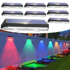 4-20x Solar Fence Wall Lights Waterproof Outdoor Garden Patio Path Decking Lamp