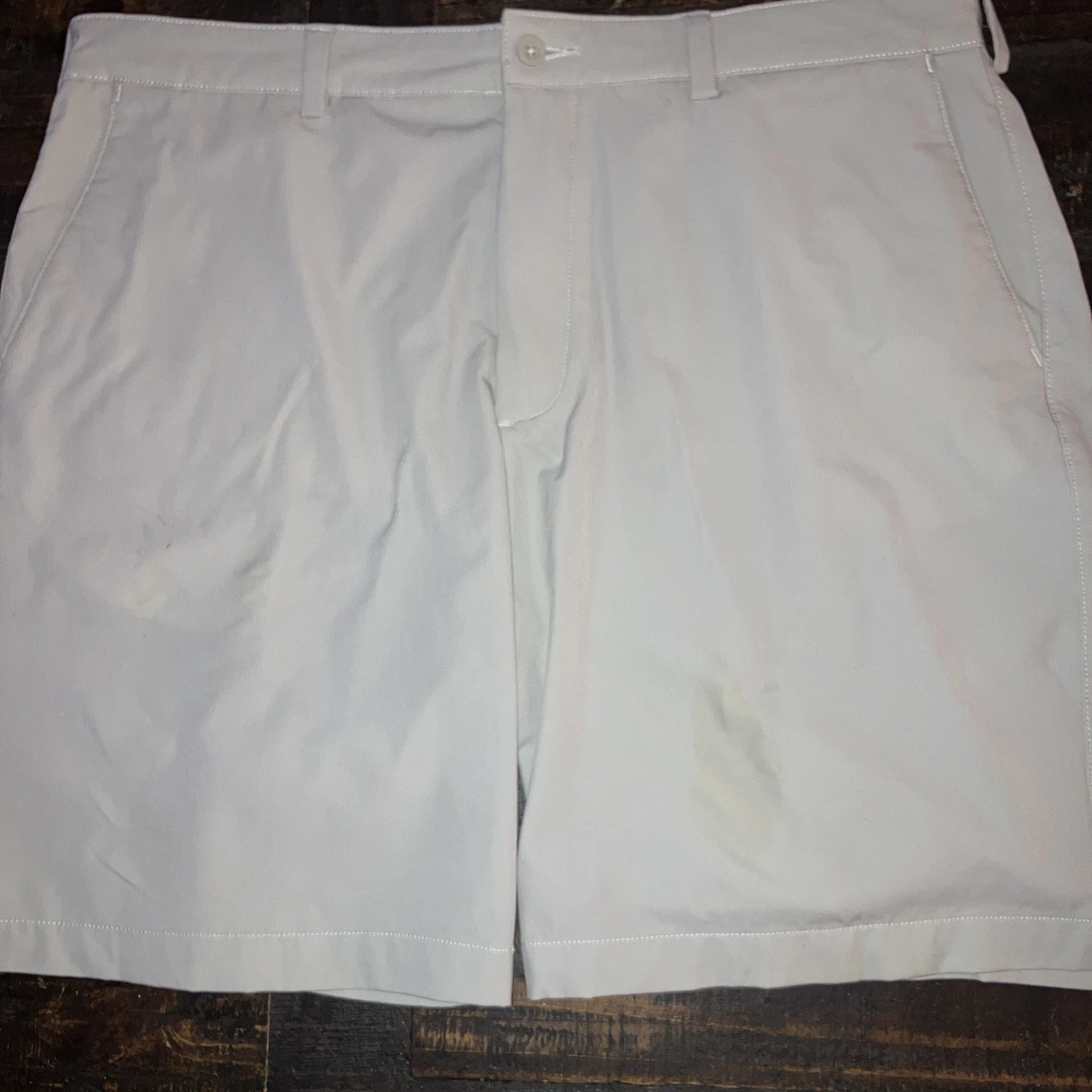 FISH HIPPIE Shorts Men 38x8in Khaki Stretch Performance Chino