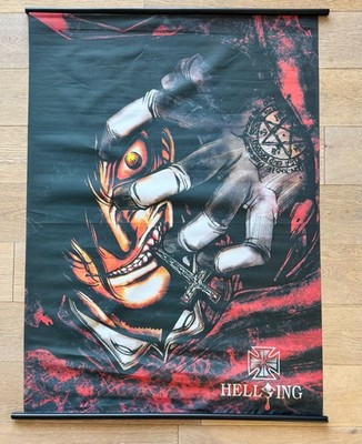 2005 Hellsing Fabric Wall Scroll Alucard Glove Seal Red Black Anime 42 x 31