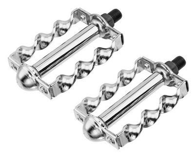 Lowrider Fahrrad Pedalen Set Twisted Chrom 1/2''