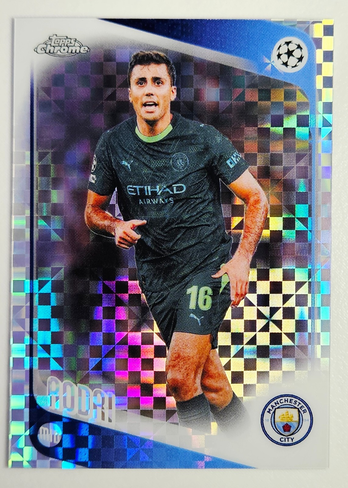 2025-26 Topps Chrome UEFA Club Competitions Rodri #171 X-Fractor Near Mint