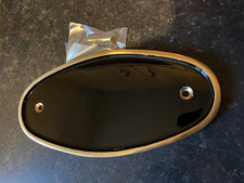 CAST BRASS 8" OVAL BLACK OR GREEN. PLAIN. BRASS SCREW FIX WALL/GATE PLAQUE