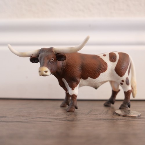Schleich Long Horn Bull Figure 2002 USED german FARM TOY CATTLE !!!