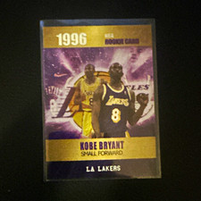 Rookie Heroes 1996 Gold Platinum Kobe Bryant Rookie Card #8 Los Angeles Lakers. rookie card picture