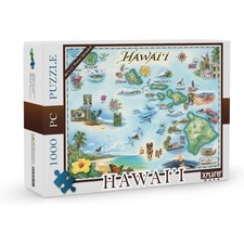 Hawaii 1000 Piece Jigsaw Puzzle Xplorer Maps New