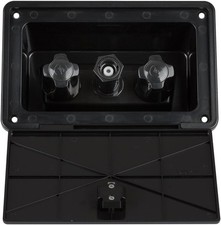 DF-SA185-BK RV Exterior Spray Box W/ Hot/Cold Quick Connect Faucet Black 